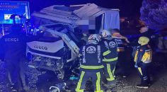 YOLDAN ÇIKAN KAMYONET SÜRÜCÜSÜ YARALANDI