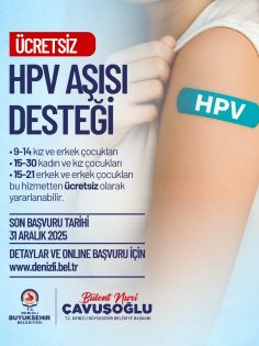 ÜCRETSİZ HPV AŞISI MÜRACAATLARI BAŞLADI