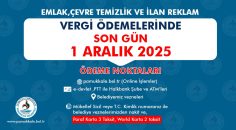 PAMUKKALE BELEDİYESİ’NDEN VERGİ DUYURUSU: SON GÜN 1 ARALIK