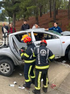 DENİZLİ’DE KAZA: 1 ÖLÜ, 1 YARALI