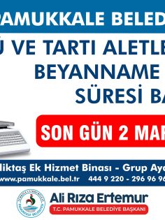 PAMUKKALE BELEDİYESİ’NDEN ESNAFLARA ÖNEMLİ TARTI UYARISI