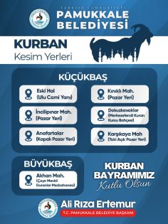 PAMUKKALE BELEDİYESİ, KURBAN BAYRAMI HAZIRLIKLARINI TAMAMLADI