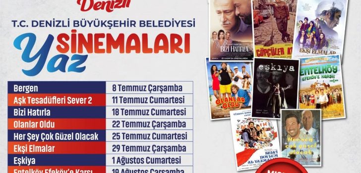 AÇIK HAVA SİNEMA GÜNLERİ BAŞLIYOR